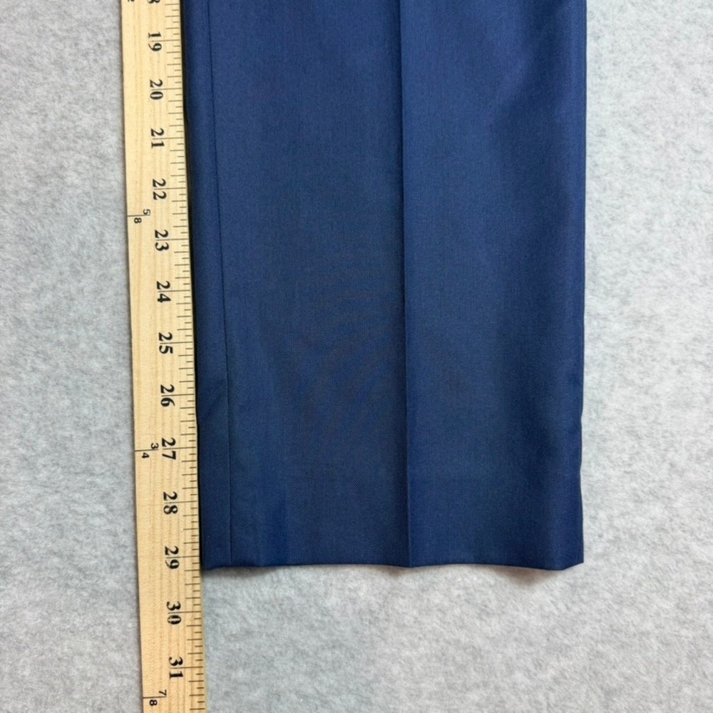 Alfani Dress Pants Mens 34W 30L Blue Slim Fit Flat Front - Picture 8 of 10